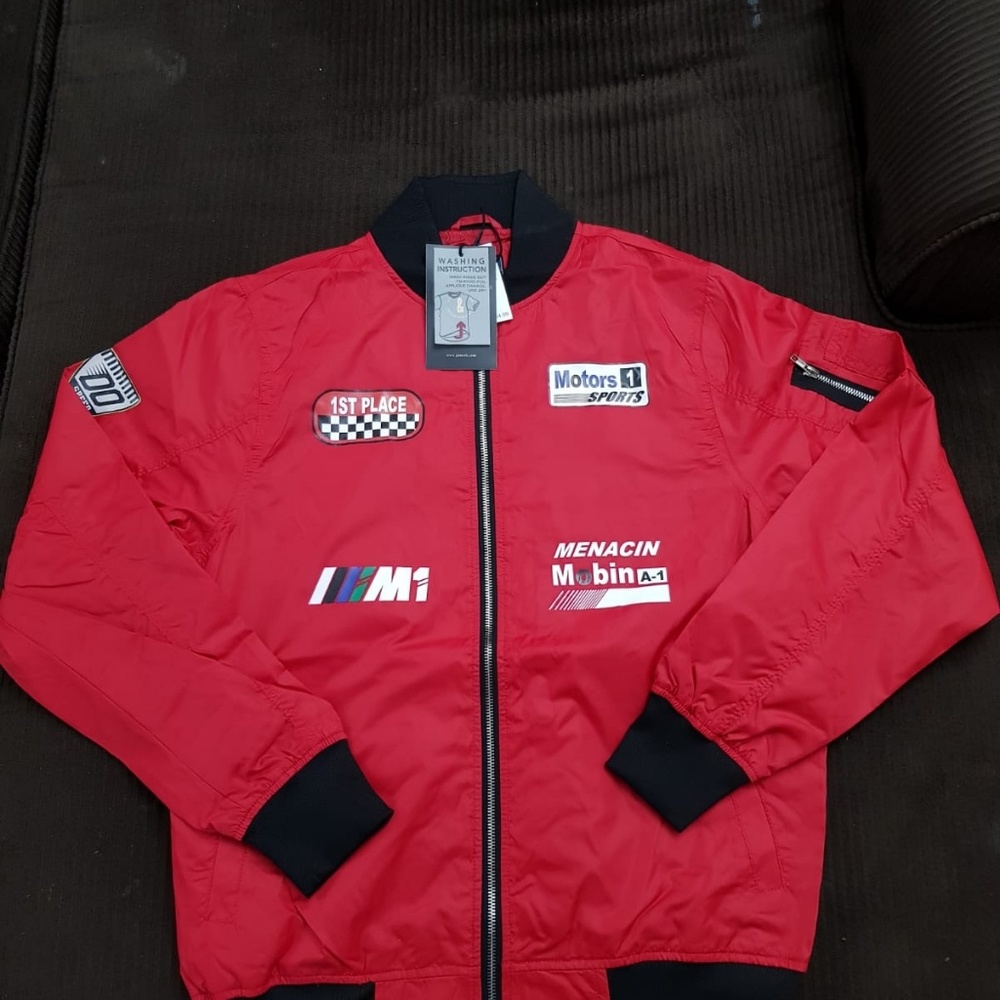 Red Mens Wind Breaker Jacket M to 3xl